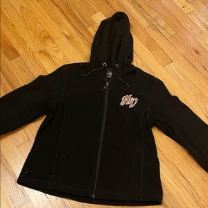Harley-Davidson Genuine Motorclothes Zip-Up Hooded Jacket. Black. Size XL. GUC